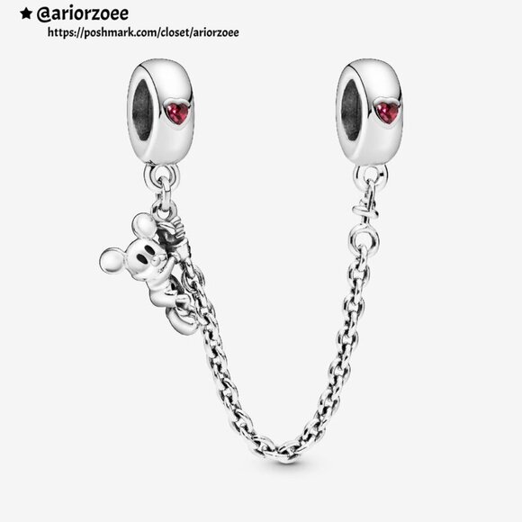 Pandora Disney Climbing Mickey Mouse Safety Chain - Picture 1 of 2